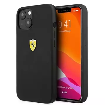 Etui na telefon Ferrari iPhone 13 6,1" czarny/black hardcase Silicone