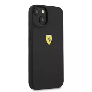 Etui na telefon Ferrari iPhone 13 6,1" czarny/black hardcase Silicone