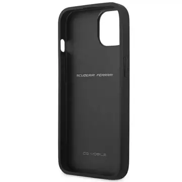 Etui na telefon Ferrari iPhone 13 mini 5,4" czarny/black hardcase On Track Carbon Stripe