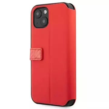 Etui na telefon Ferrari iPhone 13 mini 5,4" czerwony/red book On Track Carbon Stripe