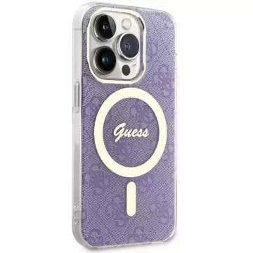 Etui na telefon Guess GUHMP14LH4STU do Apple iPhone 14 Pro 6.1" purpurowy/purple hardcase 4G MagSafe