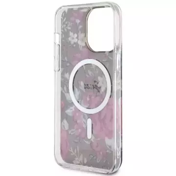 Etui na telefon Guess GUHMP14XHCFWSA do Apple iPhone 14 Pro Max 6,7" zielony/khaki hardcase Flower MagSafe