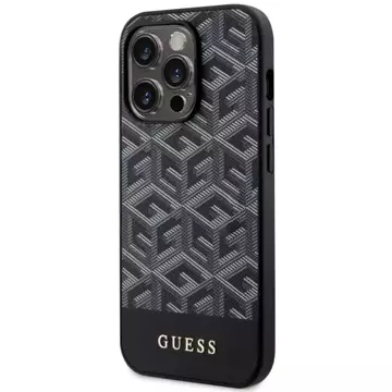 Etui na telefon Guess GUHMP14XHGCFSEK do Apple iPhone 14 Pro Max 6,7" czarny/black hardcase GCube Stripes MagSafe