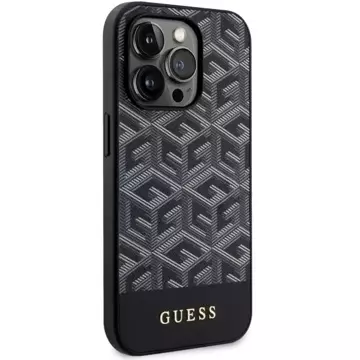 Etui na telefon Guess GUHMP14XHGCFSEK do Apple iPhone 14 Pro Max 6,7" czarny/black hardcase GCube Stripes MagSafe