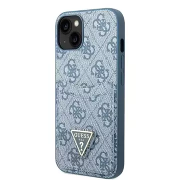 Etui na telefon Guess do iPhone 13 mini 5,4" niebieski/blue hardcase 4G Triangle Logo Cardslot 