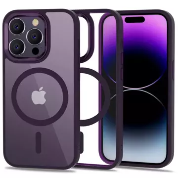 Etui na telefon Magmat MagSafe obudowa ochronna do iPhone 14 Pro Deep Purple/Clear + Szkło