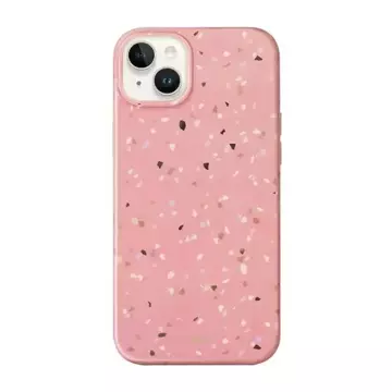 Etui na telefon UNIQ Coehl Terrazzo do Apple iPhone 14 Plus 6,7" różowy/coral pink