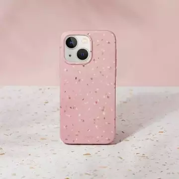 Etui na telefon UNIQ Coehl Terrazzo do Apple iPhone 14 Plus 6,7" różowy/coral pink