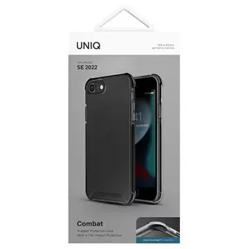 Etui na telefon UNIQ Combat do Apple iPhone SE 2022 / SE 2020 /7/8 czarny/carbon black