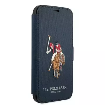 Etui na telefon US Polo Embroidery Collection book iPhone 12/12 Pro 6,1" granatowy/navy