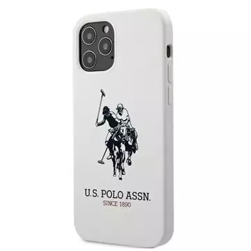 Etui na telefon US Polo Silicone Collection iPhone 12/12 Pro 6,1" biały/white