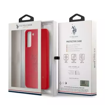 Etui na telefon US Polo Silicone On Tone do Samsung Galaxy S21 czerwony/red  