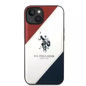 Etui na telefon US Polo Tricolor Embossed iPhone 14 Plus 6,7"  biały/white