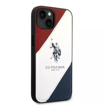 Etui na telefon US Polo Tricolor Embossed iPhone 14 Plus 6,7"  biały/white