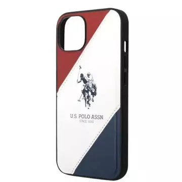 Etui na telefon US Polo Tricolor Embossed iPhone 14 Plus 6,7"  biały/white