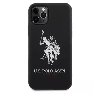 Etui na telefon US Polo USHCN65SLHRBK do Apple iPhone 11 Pro Max czarny/black Silicone Collection