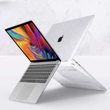 Etui obudowa Alogy Hard Case do Apple MacBook Air 13 M1 2020 Glitter Clear + Folia na ekran + Nakładka na klawiaturę