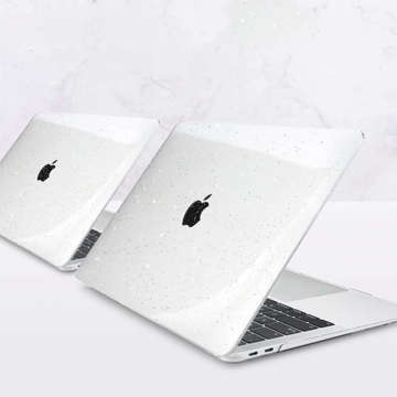 Etui obudowa Alogy Hard Case do Apple MacBook Air 13 M1 2020 Glitter Clear + Nakładka na klawiaturę