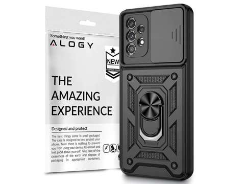 Etui obudowa Alogy Stand Ring z osłonką na aparat do Samsung Galaxy A32 5G + Szkło