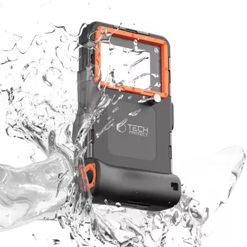 Etui obudowa IPX8 Universal Diving Waterproof Case Black/Orange