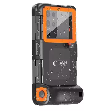 Etui obudowa IPX8 Universal Diving Waterproof Case Black/Orange