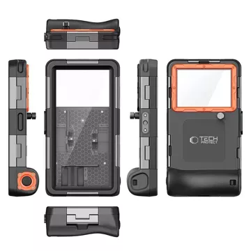 Etui obudowa IPX8 Universal Diving Waterproof Case Black/Orange