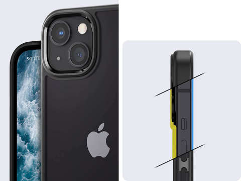 Etui obudowa case Spigen Ultra Hybrid do Apple iPhone 13 Matte Black + Szkło