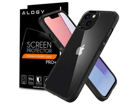 Etui obudowa case Spigen Ultra Hybrid do Apple iPhone 13 Mini Matte Black + Szkło