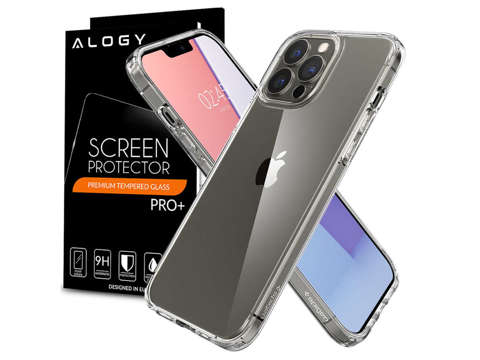 Etui obudowa case Spigen Ultra Hybrid do Apple iPhone 13 Pro Max Crystal Clear + Szkło