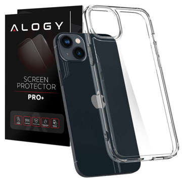 Etui obudowa case Spigen Ultra Hybrid do Apple iPhone 14 Crystal Clear + Szkło