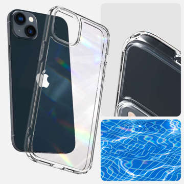 Etui obudowa case Spigen Ultra Hybrid do Apple iPhone 14 Crystal Clear + Szkło