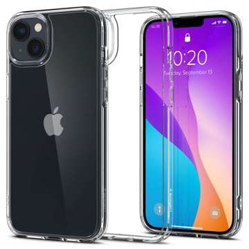 Etui obudowa case Spigen Ultra Hybrid do Apple iPhone 14 Crystal Clear + Szkło