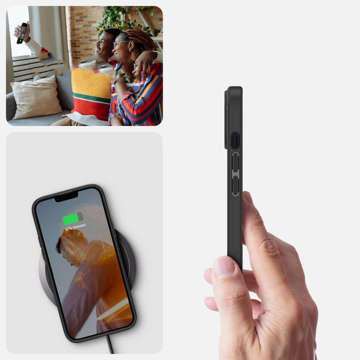 Etui obudowa case Spigen Ultra Hybrid do Apple iPhone 14 Plus Matte Black + Szkło