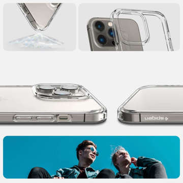 Etui obudowa case Spigen Ultra Hybrid do Apple iPhone 14 Pro Max Crystal Clear + Szkło