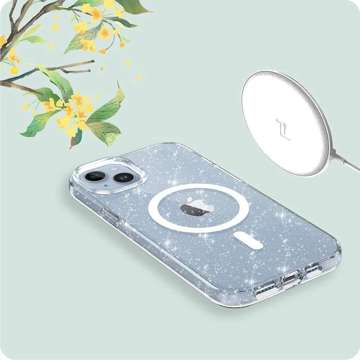 Etui ochronne Flexair Hybrid do MagSafe do Apple iPhone 15 Glitter Clear