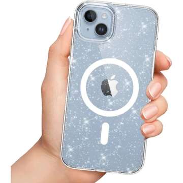 Etui ochronne Flexair Hybrid do MagSafe do Apple iPhone 15 Pro Glitter Clear