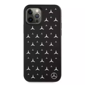 Etui ochronne Mercedes MEHCP12MESPBK do Apple iPhone 12 / 12 Pro 6,1" czarny/black hardcase Silver Stars Pattern