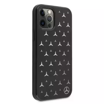 Etui ochronne Mercedes MEHCP12MESPBK do Apple iPhone 12 / 12 Pro 6,1" czarny/black hardcase Silver Stars Pattern