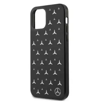 Etui ochronne Mercedes MEHCP12MESPBK do Apple iPhone 12 / 12 Pro 6,1" czarny/black hardcase Silver Stars Pattern