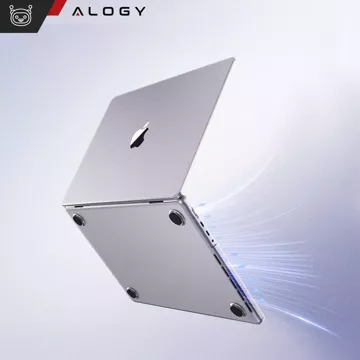 Etui ochronne do Apple Macbook Pro 16 - M1/M2/M3/M4 2021-2024 2025 Alogy AirGuard™ Elastyczna obudowa Matowa Przezroczysta Biel