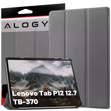 Etui ochronne do Lenovo Tab P12 12.7 TB-370 obudowa na tablet Alogy Book Cover Case Szare