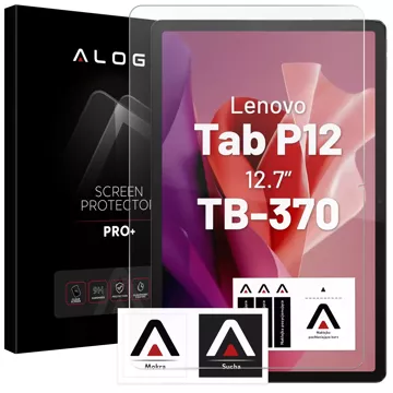 Etui ochronne do Lenovo Tab P12 12.7 TB-370 obudowa na tablet Alogy Book Cover Case Szare + Szkło