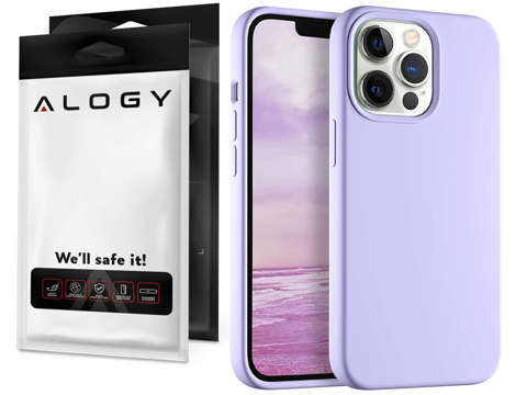 Etui ochronne do telefonu Alogy Thin Soft Case do iPhone 13 Pro Max Fioletowe + Szkło