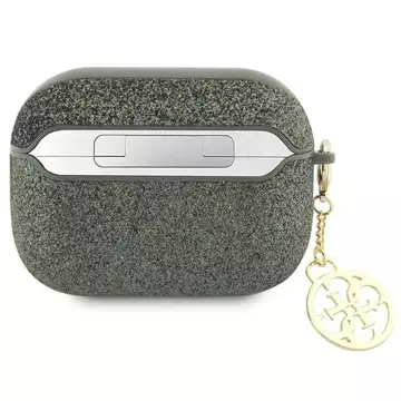 Etui ochronne na słuchawki Guess GUAP2GLGSHA do Apple AirPods Pro 2 cover zielony/kaki Glitter Flake 4G Charm