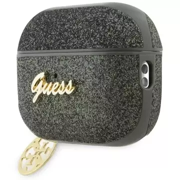 Etui ochronne na słuchawki Guess GUAP2GLGSHA do Apple AirPods Pro 2 cover zielony/kaki Glitter Flake 4G Charm