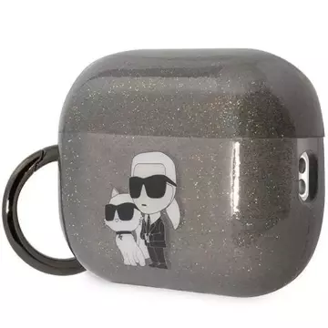 Etui ochronne na słuchawki Karl Lagerfeld KLAP2HNKCTGK do Apple AirPods Pro 2 cover czarny/black Gliter Karl&Choupette