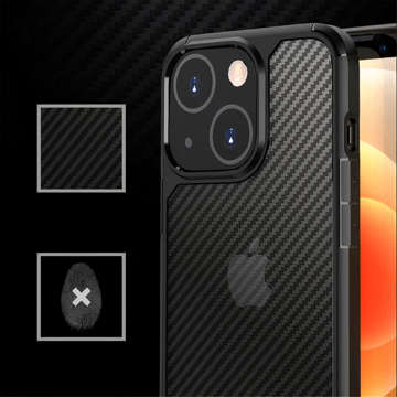 Etui ochronne na telefon Alogy Techsuit CarbonFuse obudowa do Apple iPhone 14 Plus Black + Szkło