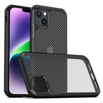 Etui ochronne na telefon Alogy Techsuit CarbonFuse obudowa do Apple iPhone 14 Plus Black + Szkło