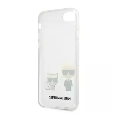 Etui ochronne na telefon Karl Lagerfeld KLHCI8CKTR do Apple iPhone 7/8/ SE 2020/2022 hardcase Transparent Karl & Choupette