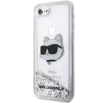 Etui ochronne na telefon Karl Lagerfeld KLHCI8LNCHCS do Apple iPhone 7/8/ SE 2020/2022 srebrny/silver hardcase Glitter Choupette Head